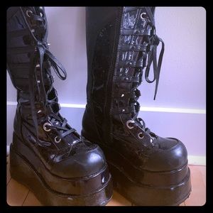 Demonia “Step Right In” Platform Boots